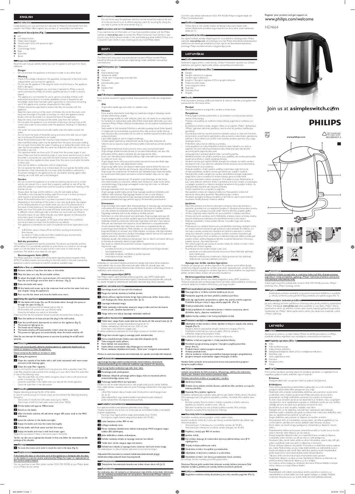 Philips HD 4664 User Manual