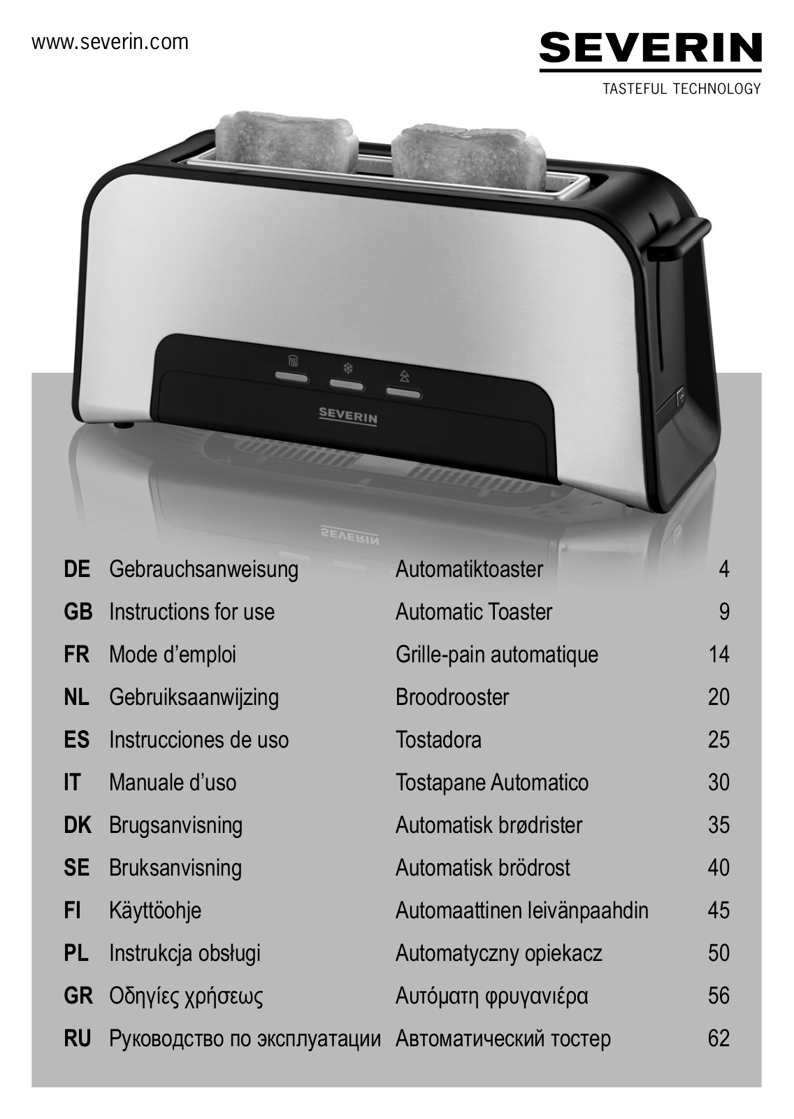 Severin AT 2260 User guide