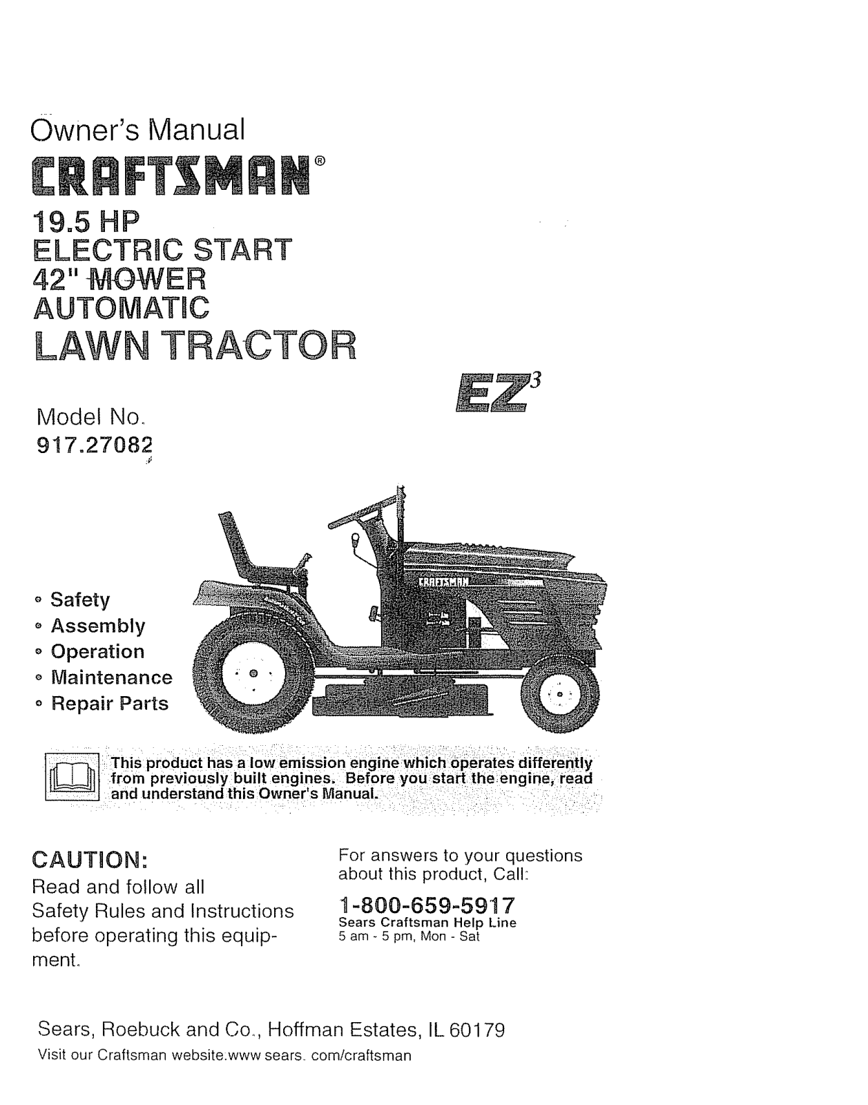 Craftsman 917270824 Owner’s Manual