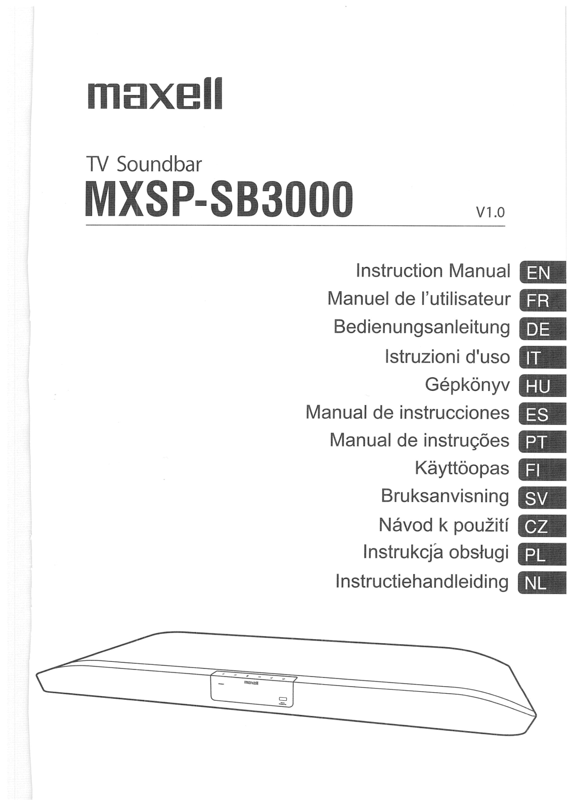 Maxell MXSP-SB3000 User guide