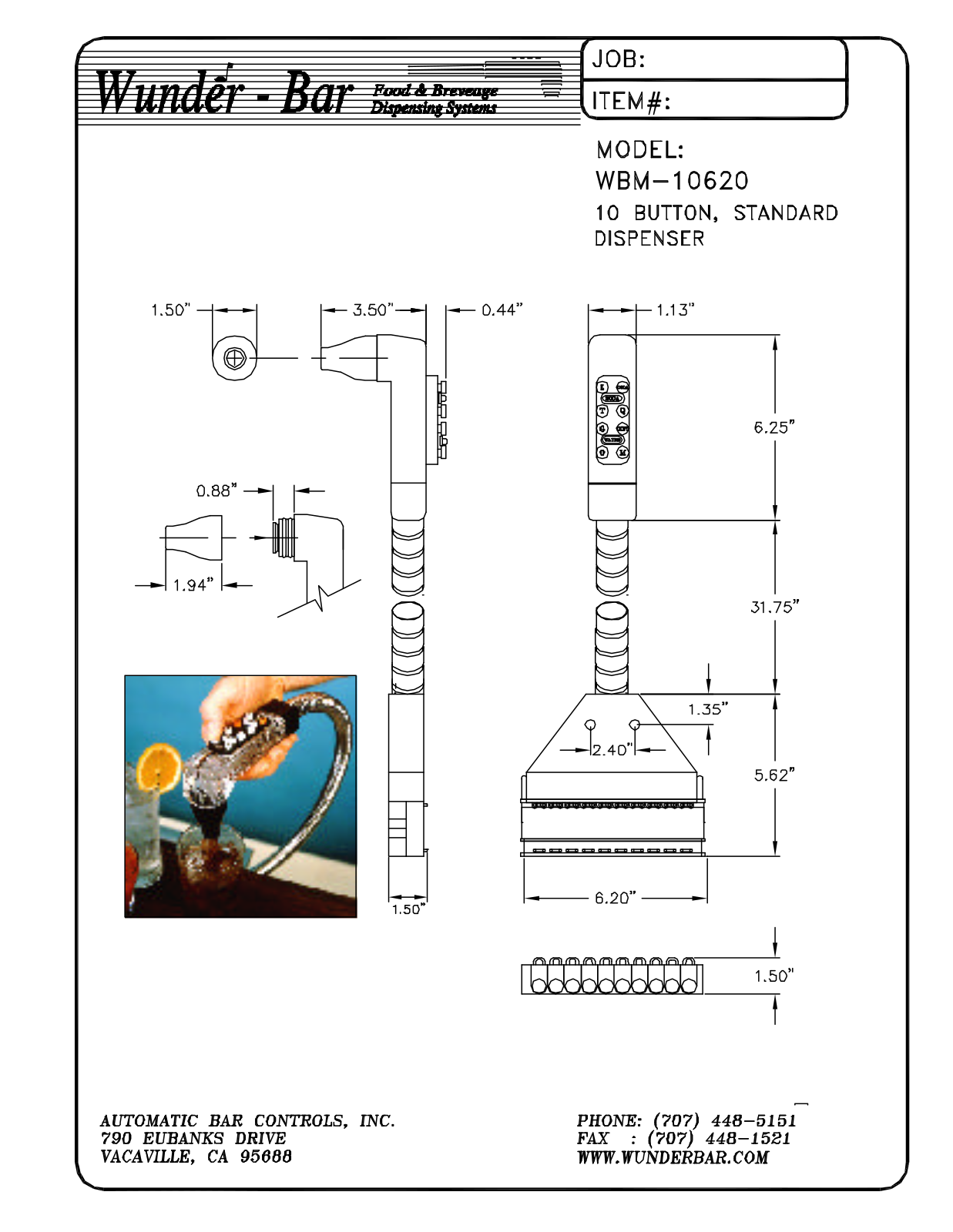 Wunder Bar WBM-10620 User Manual