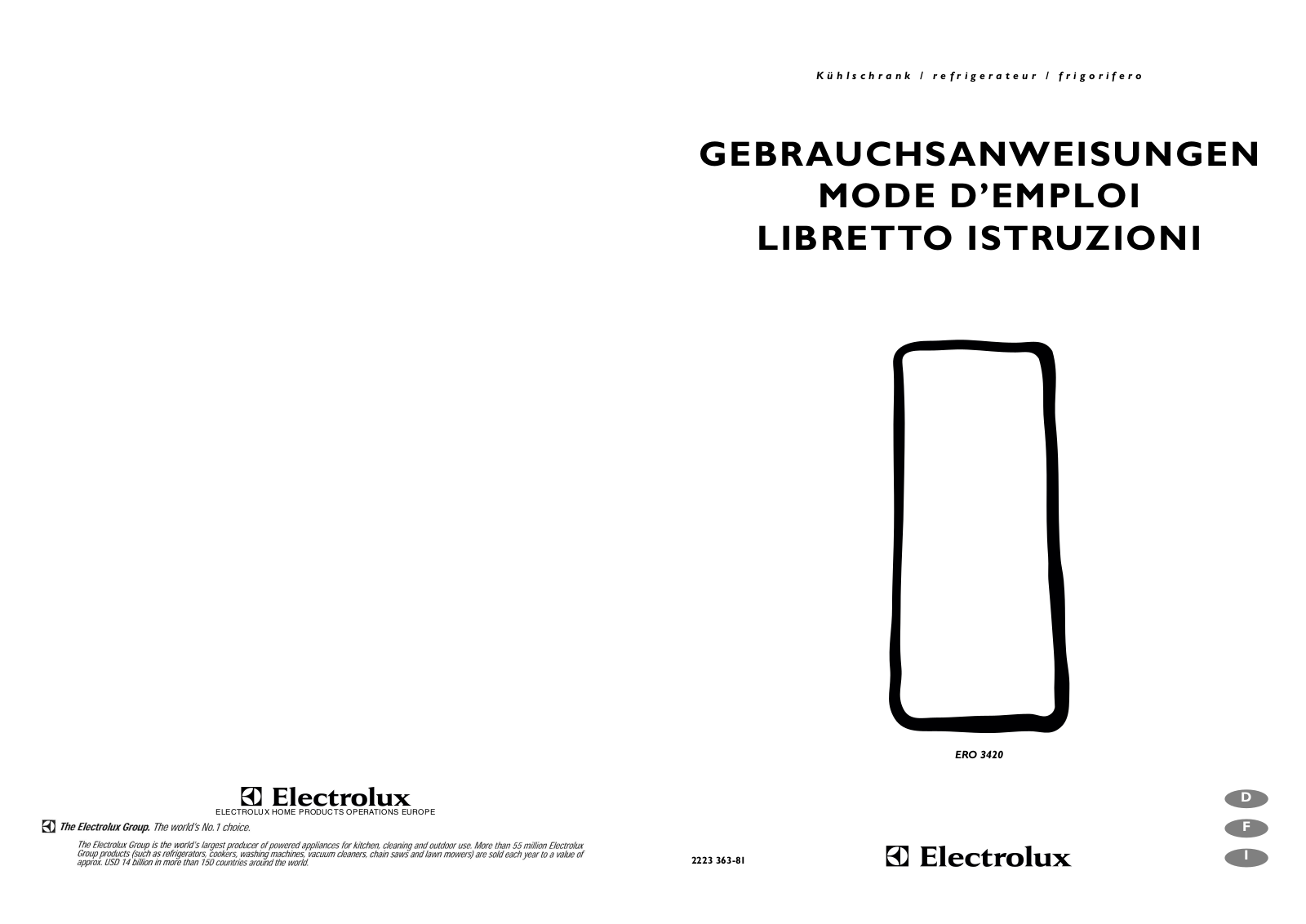 AEG ERO3420 User Manual