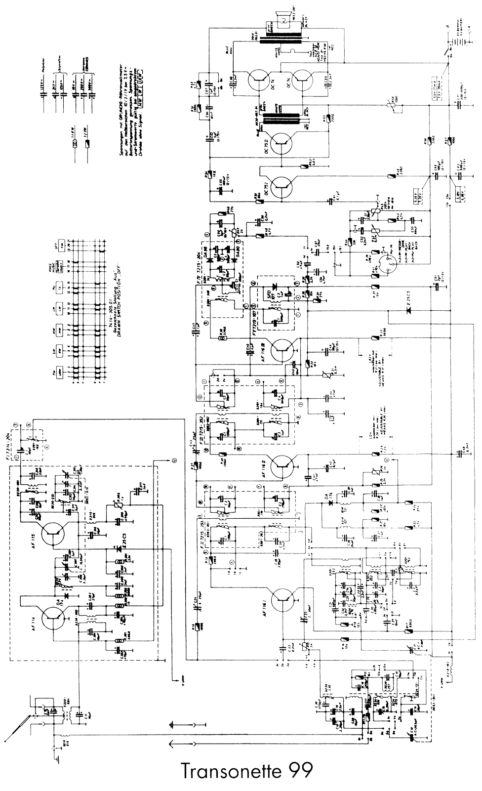 Grundig Transonette-99 Schematic