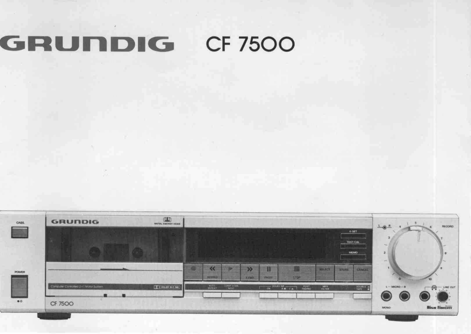 Grundig CF-7500 Owners Manual