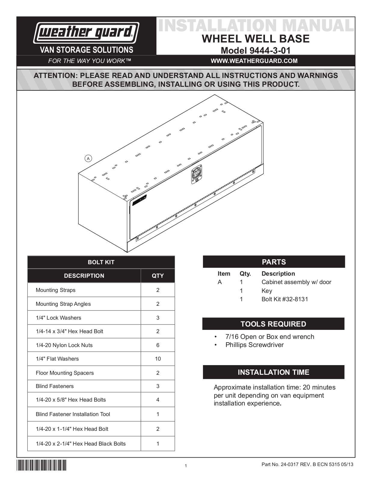 WEATHER GUARD 9444-3-01 User Manual