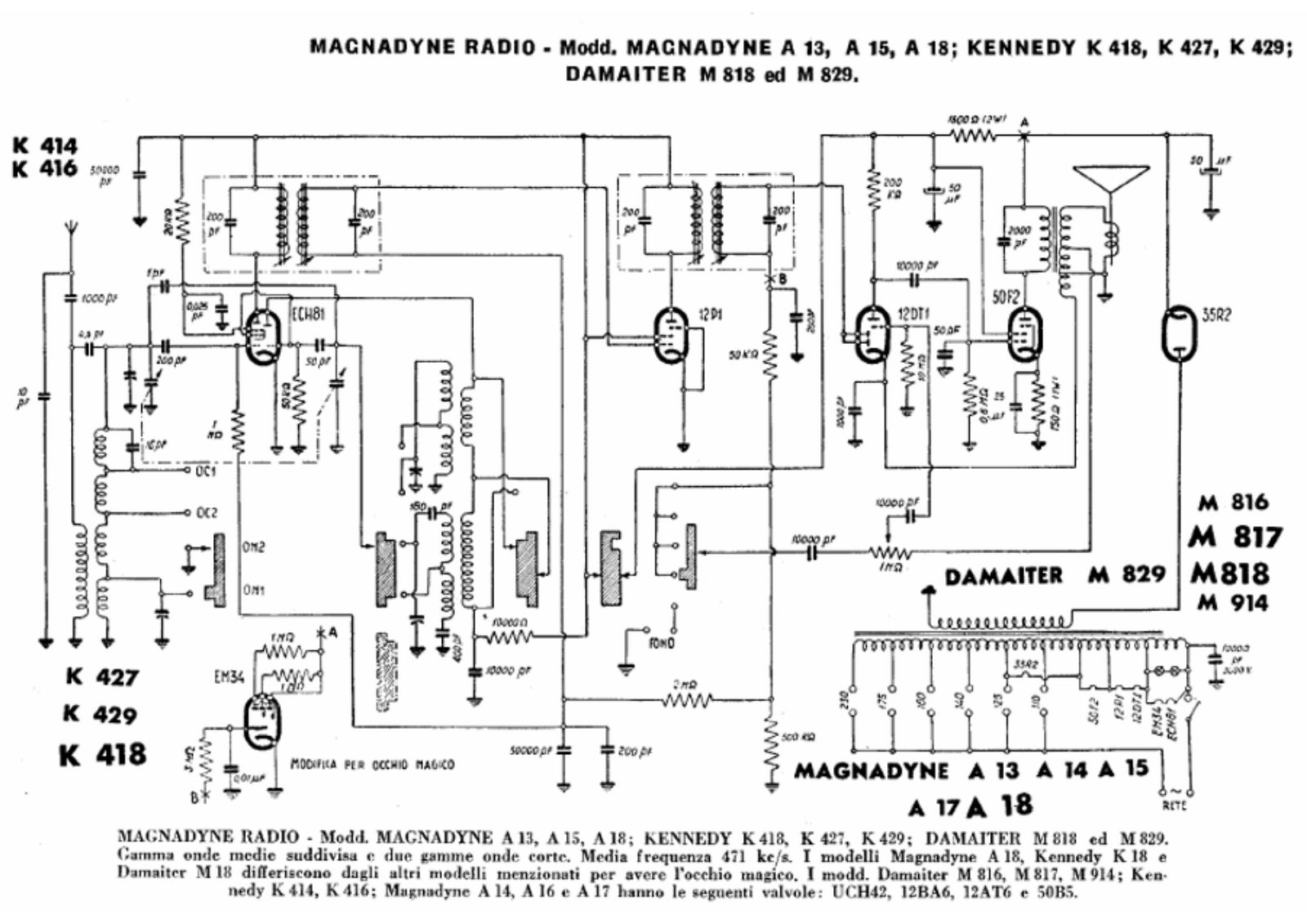 Damaiter m816, m817, m818, m914 schematic