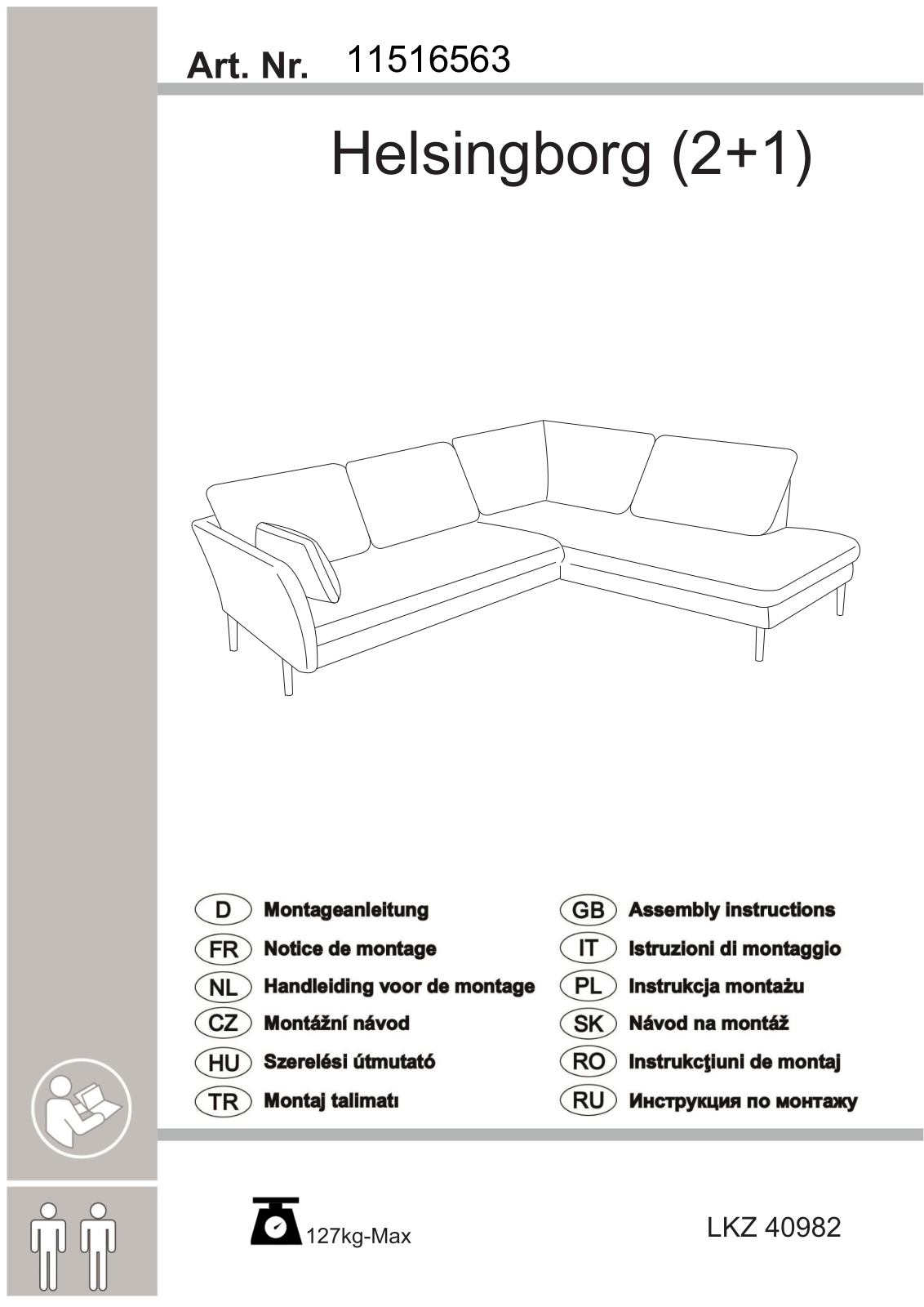 andas Helsingborg, 11516563 Assembly instructions