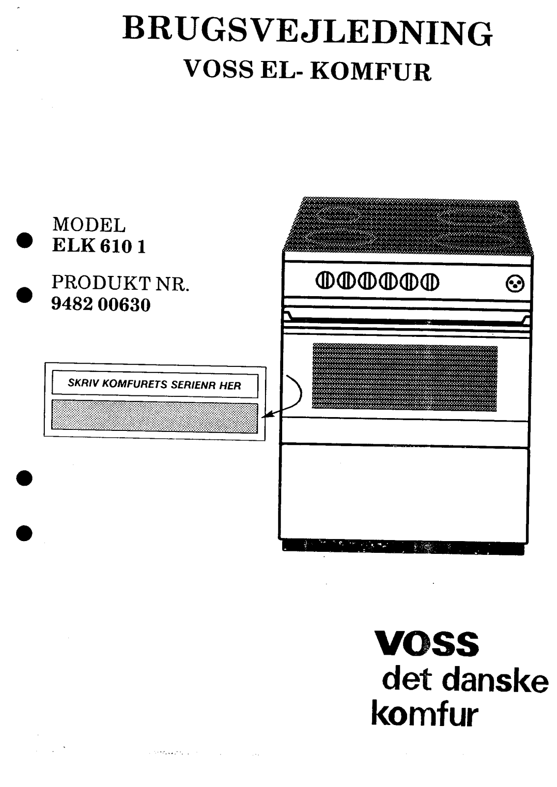 Voss ELK610-1 User Manual