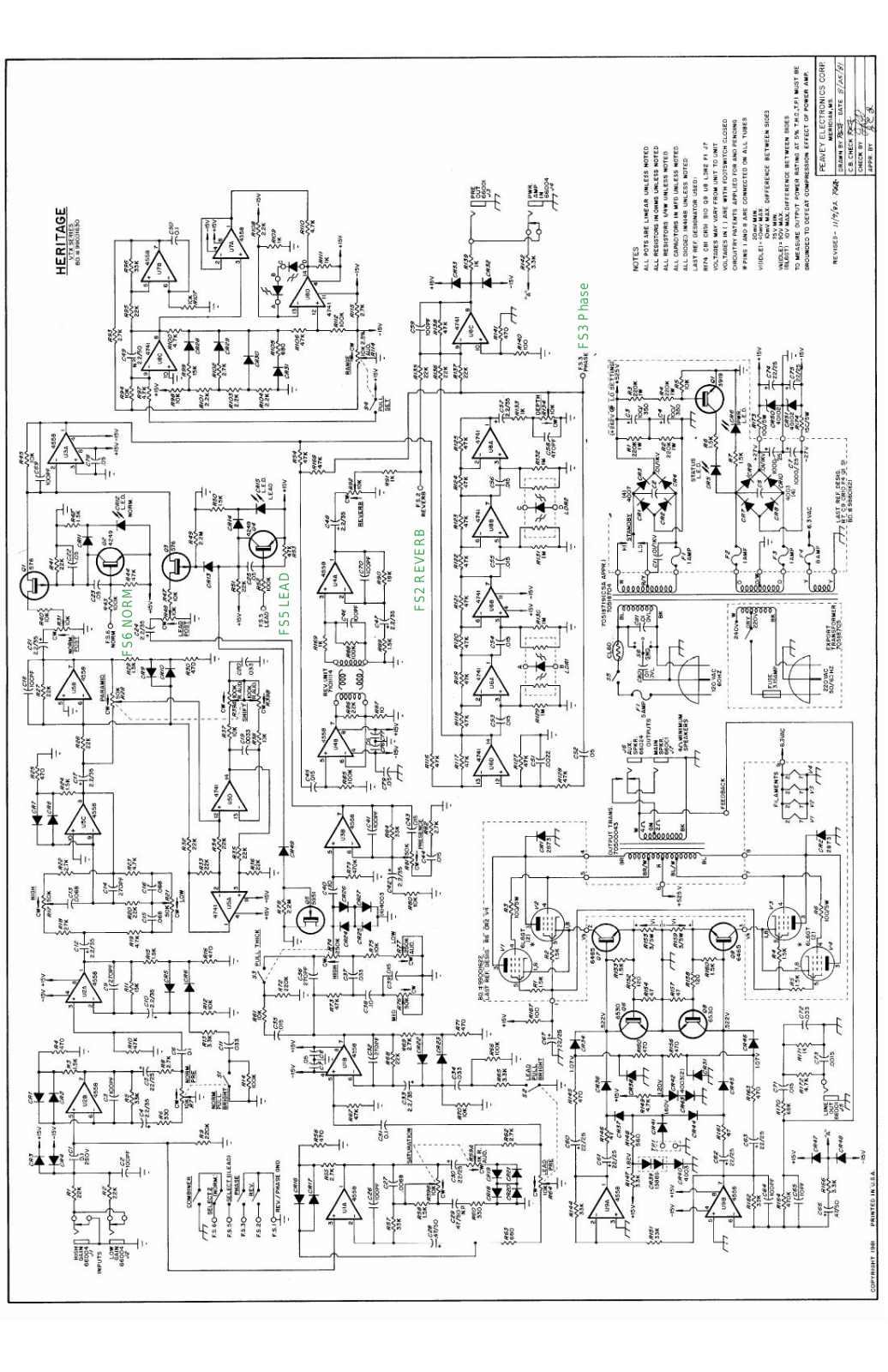 Peavey Heritage-vtx ANNO Schematic