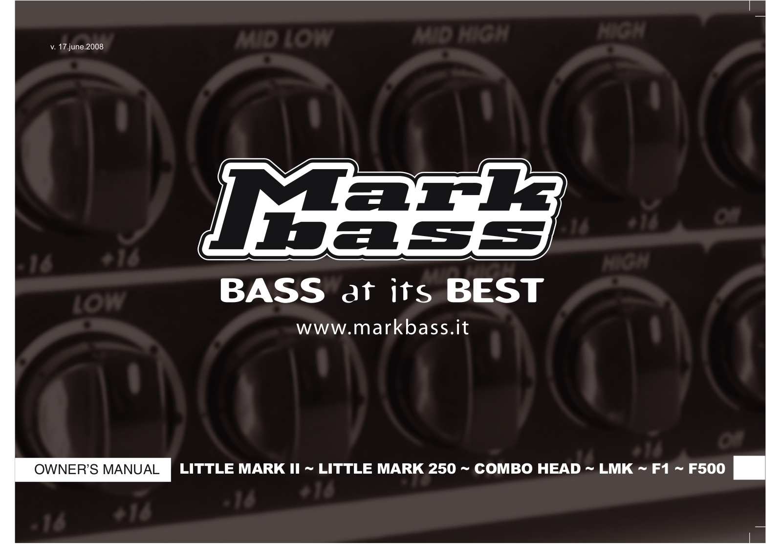 Markbass F 500 User Manual