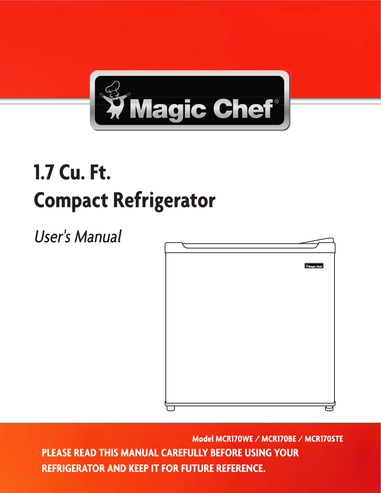 Magic Chef MCR170WE User Manual