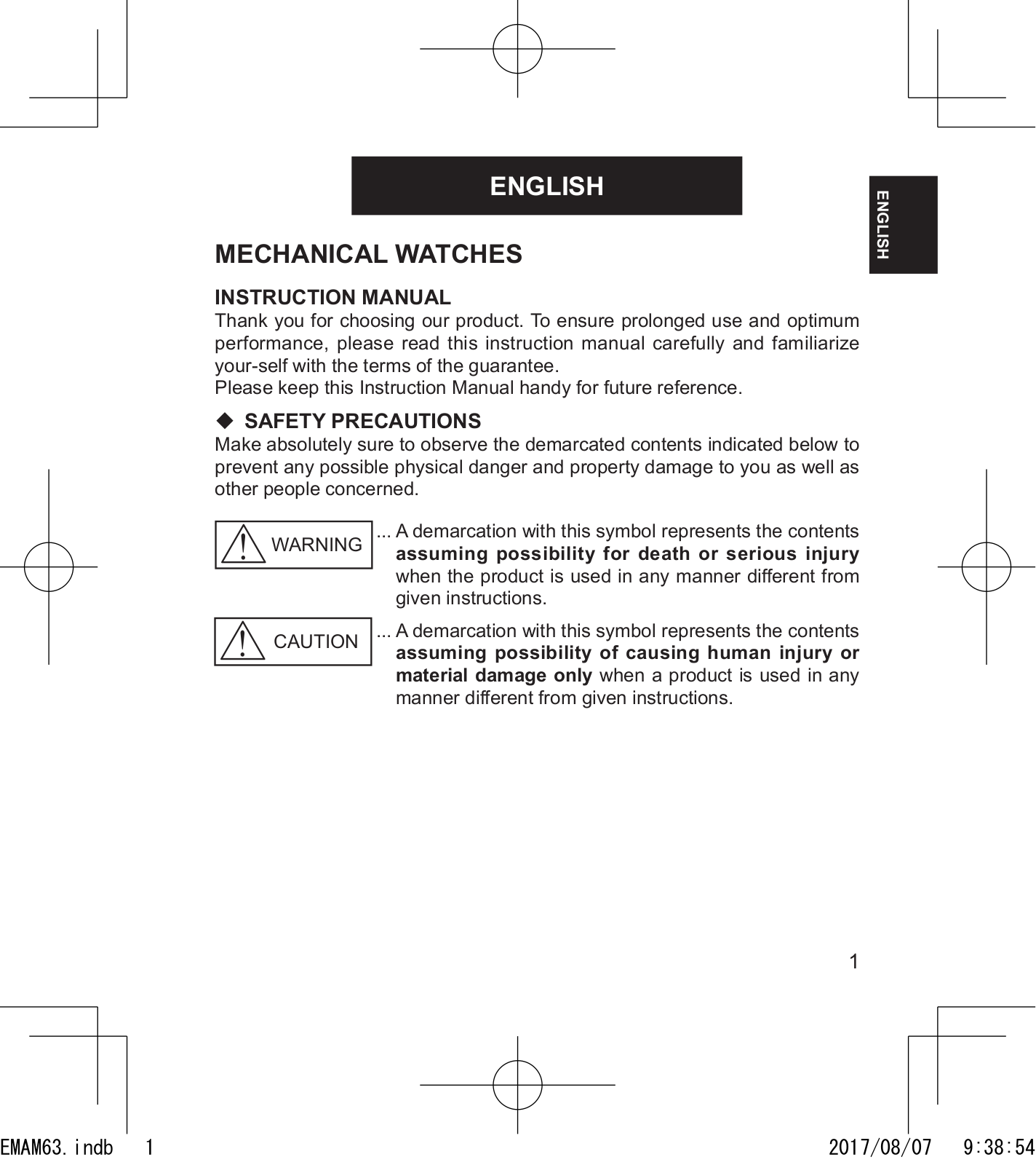 Orient AC0000DB User Manual