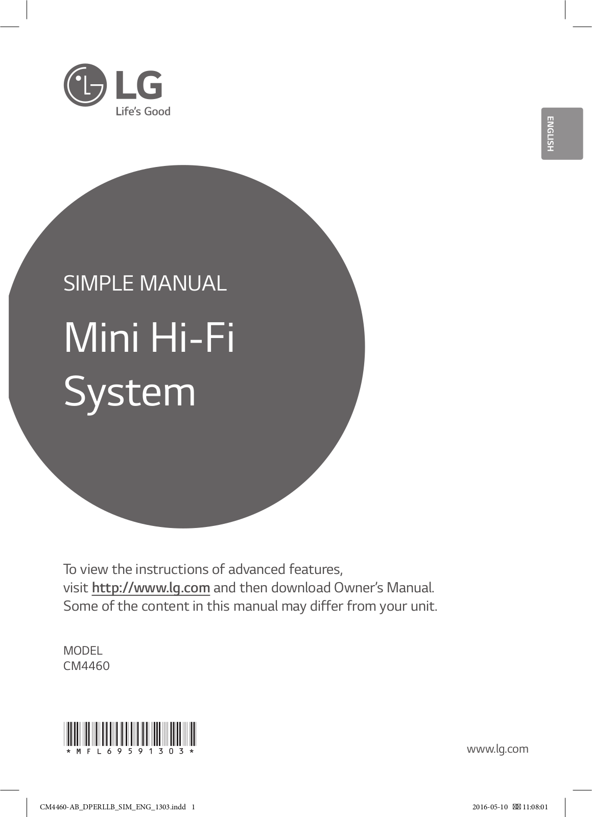 LG CM4460 User's Guide