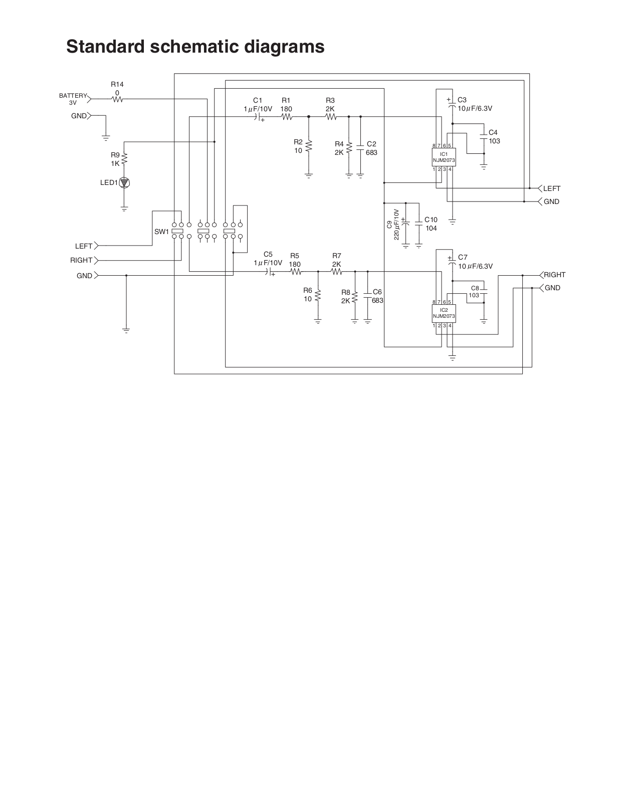 JVC SP-A110-J Schematics