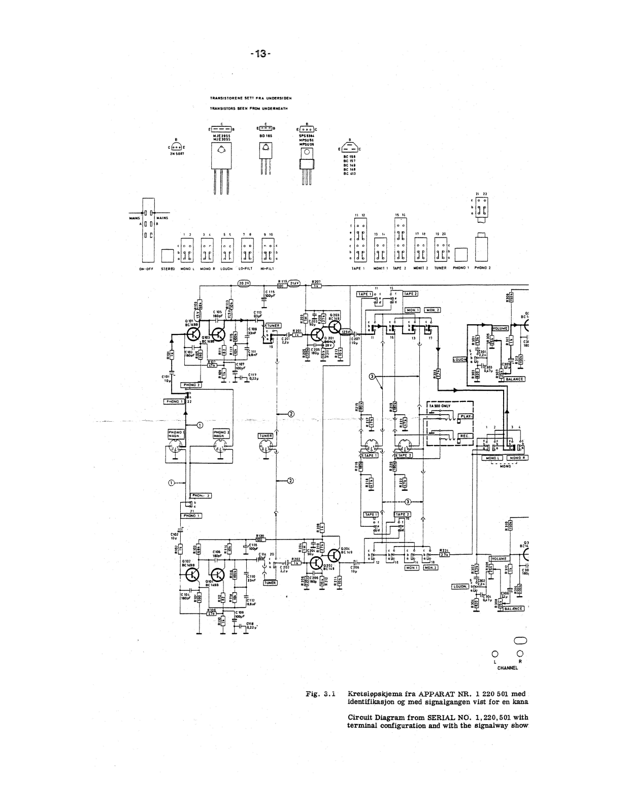 Tandberg TA-300 Schematic