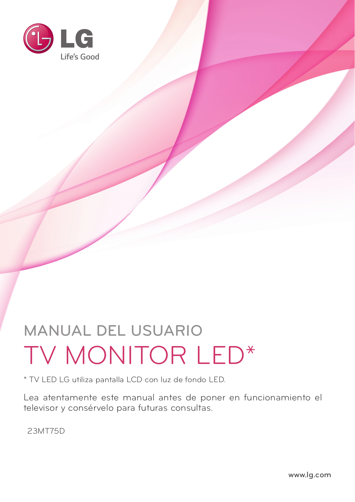 LG 23MT75D-PU Owner's Manual