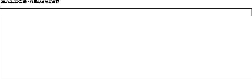 Baldor VHECP4110T Product Information Sheet