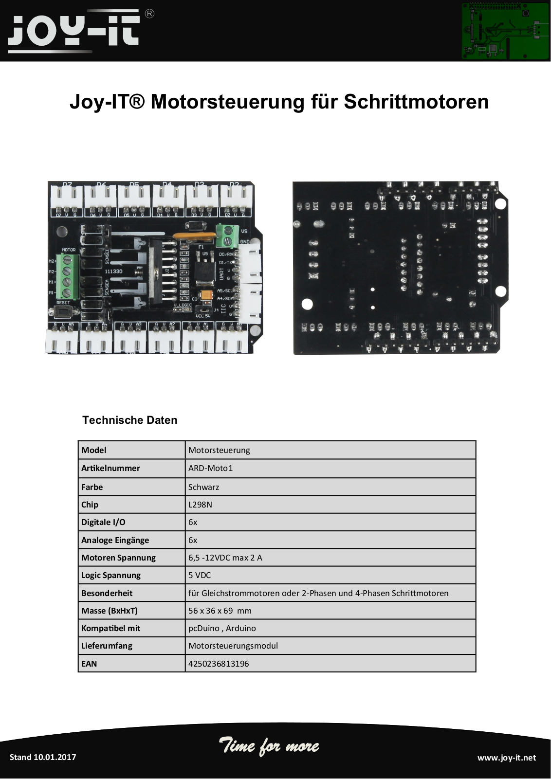 JOY-IT ARD SHD MOTO 1 Datasheet - ManualMachine.com