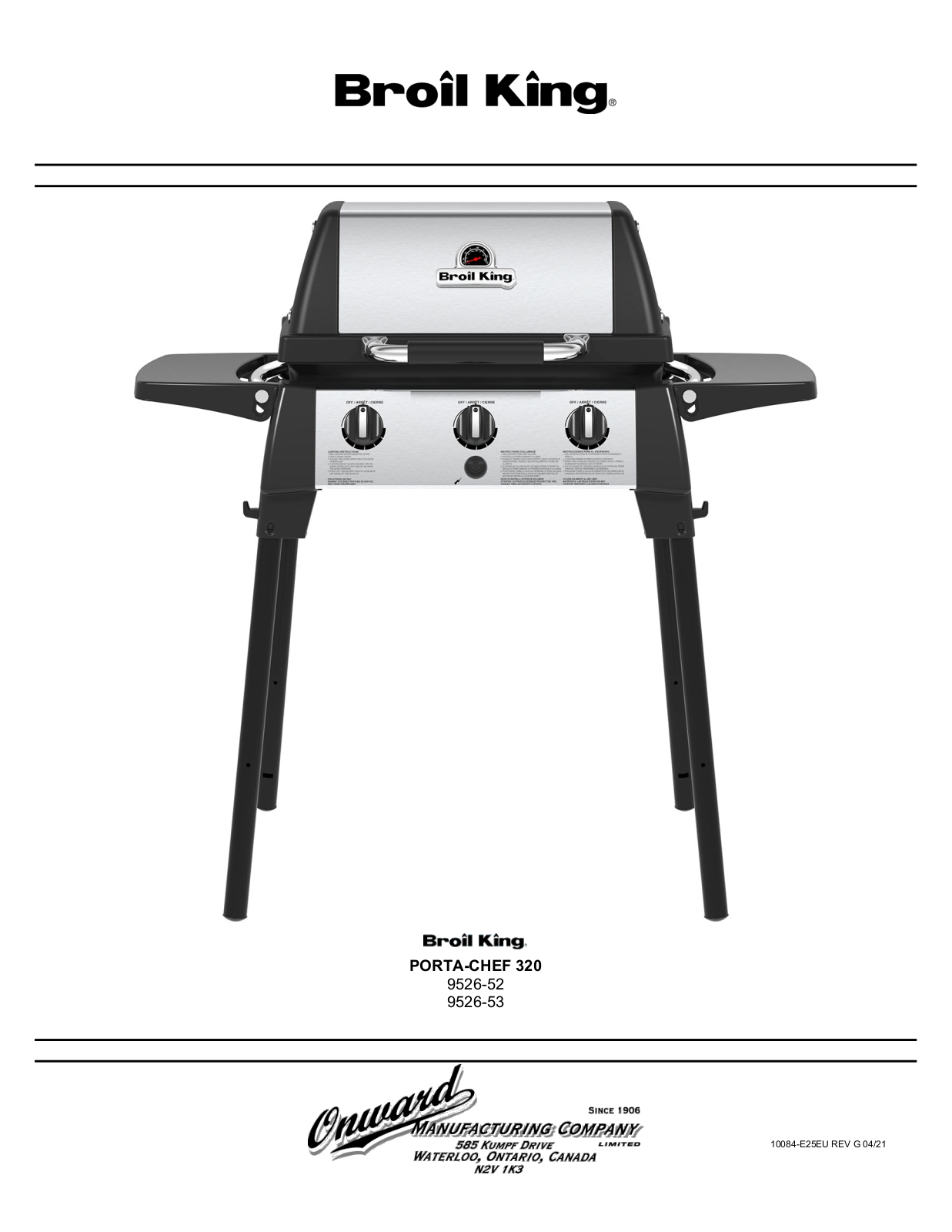 BROIL KING PORTA-CHEF 320, 9526-52, 9526-53 User guide - ManualMachine.com