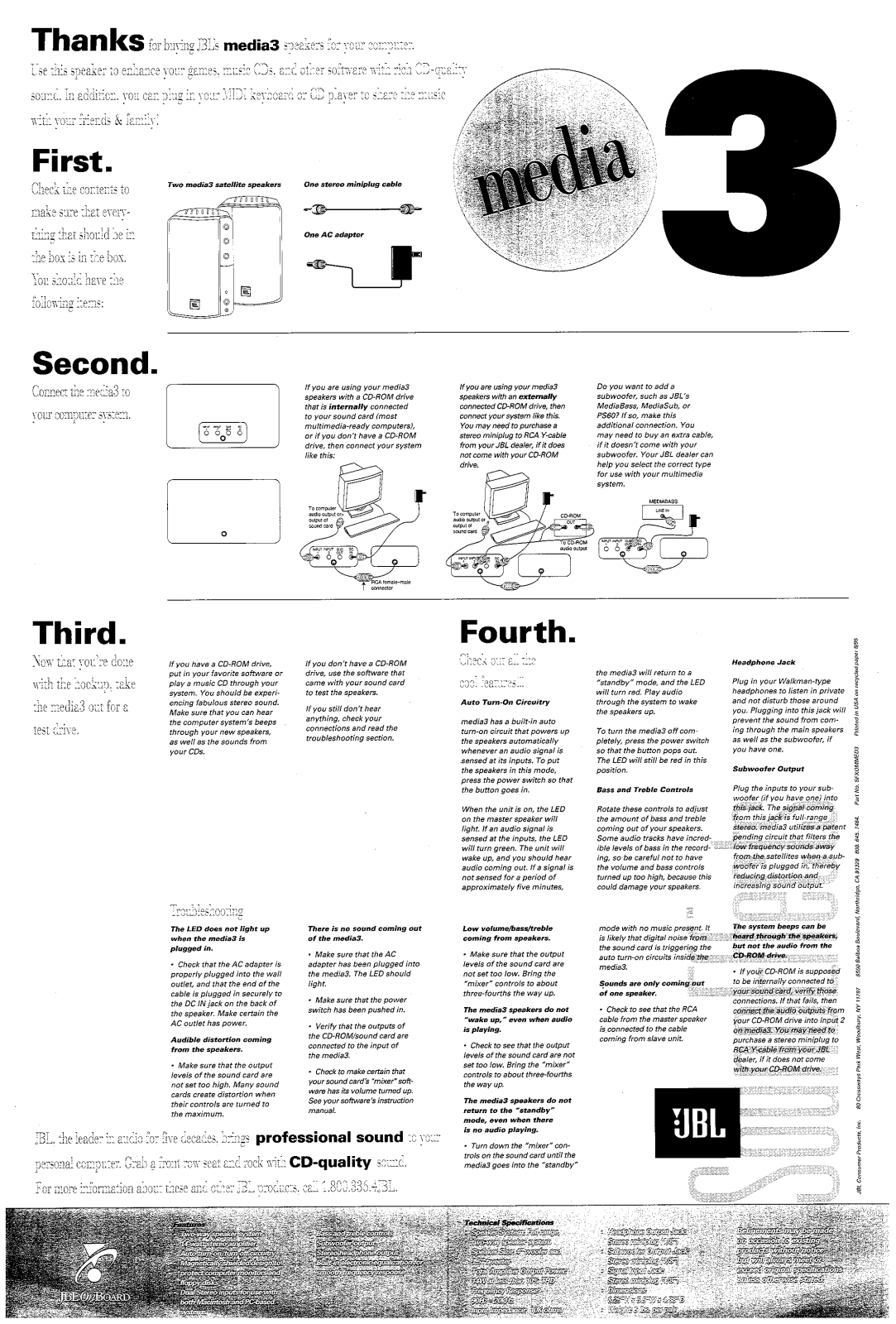 JBL MEDIA 3 User Manual