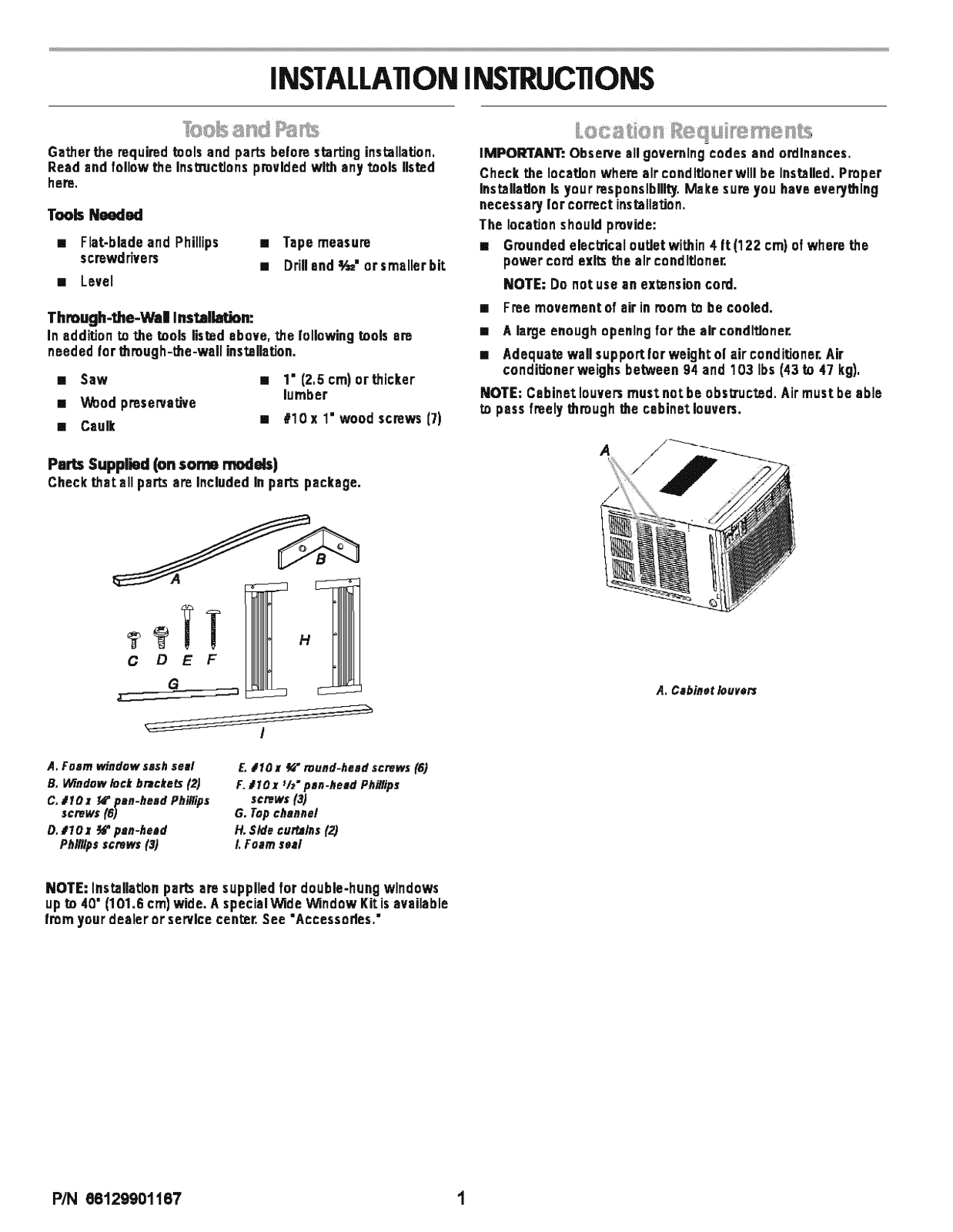 Crosley CAHE8ER16, CAHE8ER15, CAHE8ER13, CAHE8ER12, CAHE8ER11 Installation Guide - ManualMachine.com