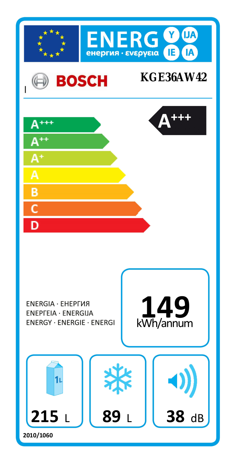 Bosch KGE36AW42 User Manual