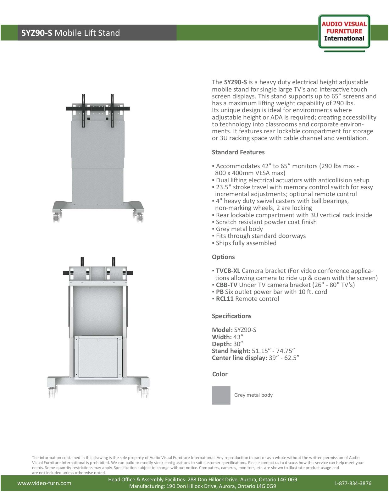 AVFI AVFY1016 Specifications - ManualMachine.com