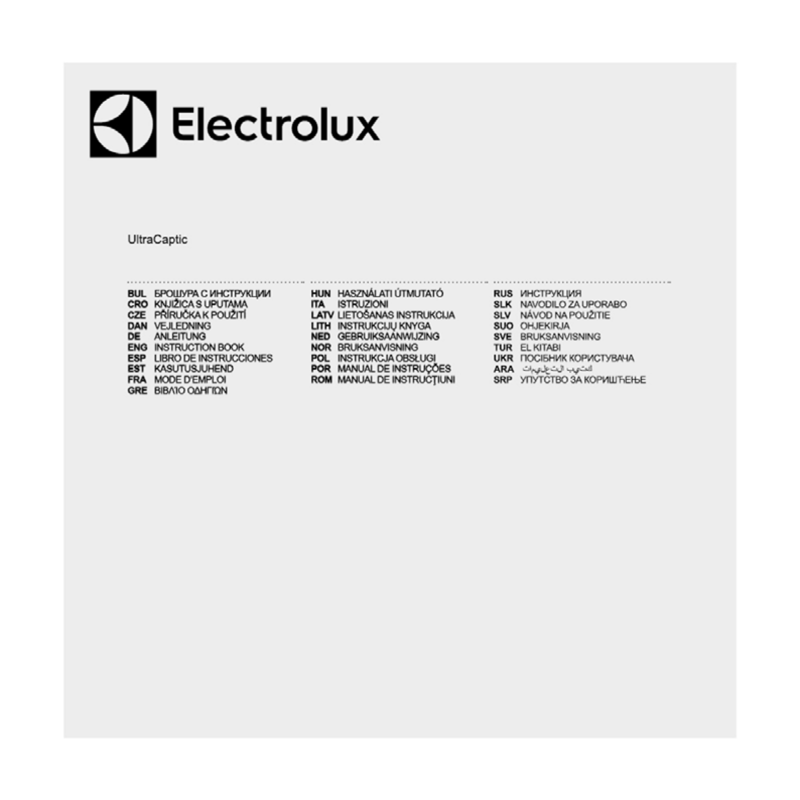 Electrolux EUC98TM User Manual