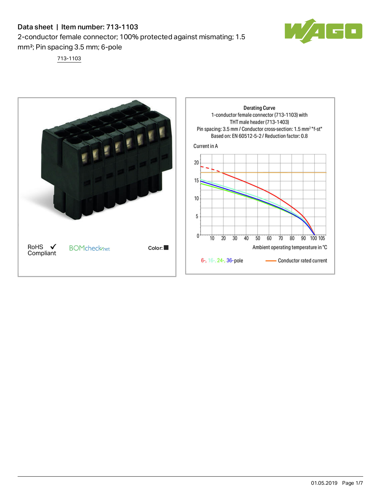 Wago 713-1103 Data Sheet