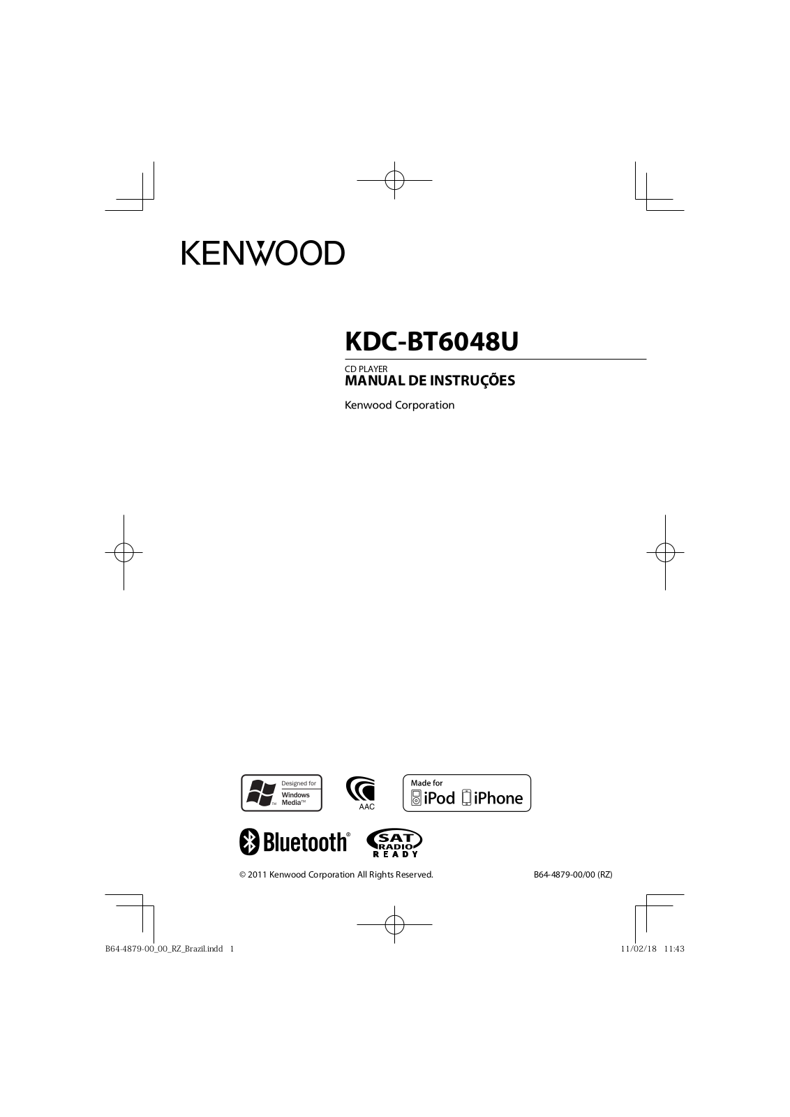 Kenwood KDC-BT6048U User Manual