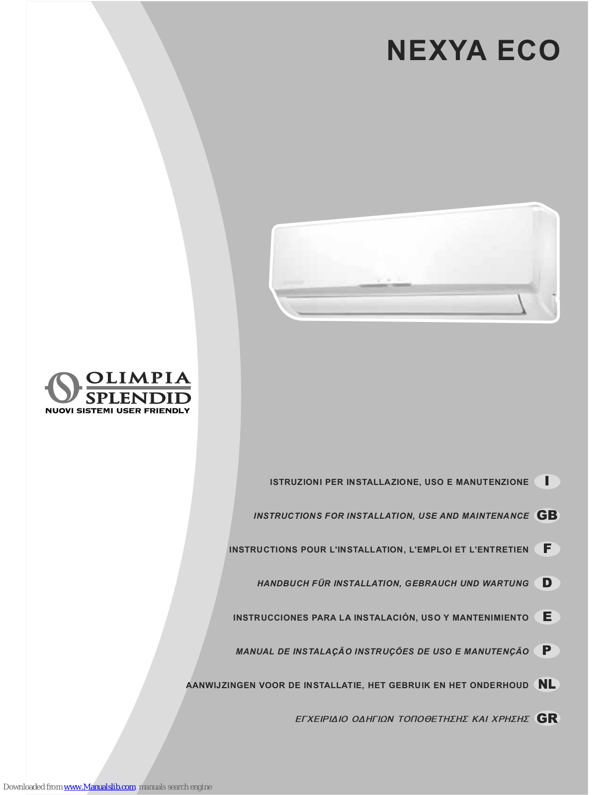 Olimpia splendid Nexya ECO Maintenance Manual