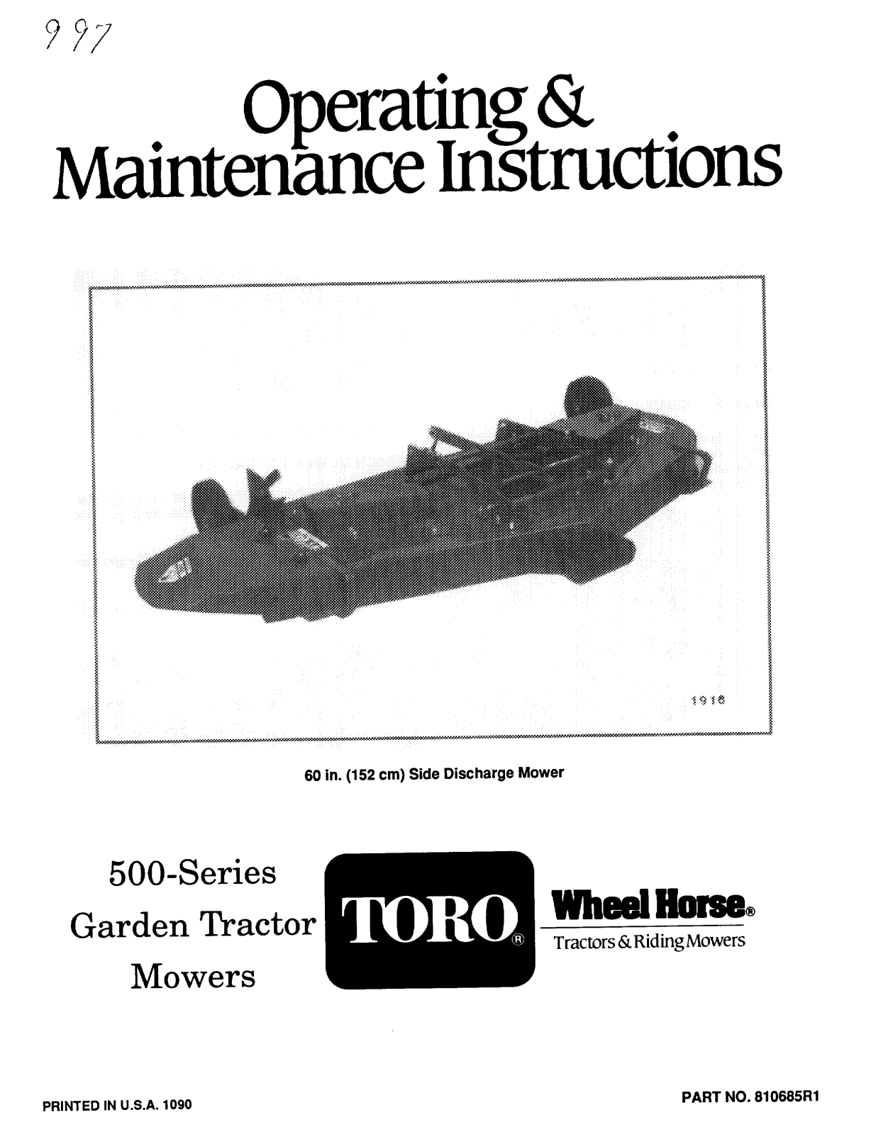 Toro C5-60SC03, C5-60SC02 Operator's Manual