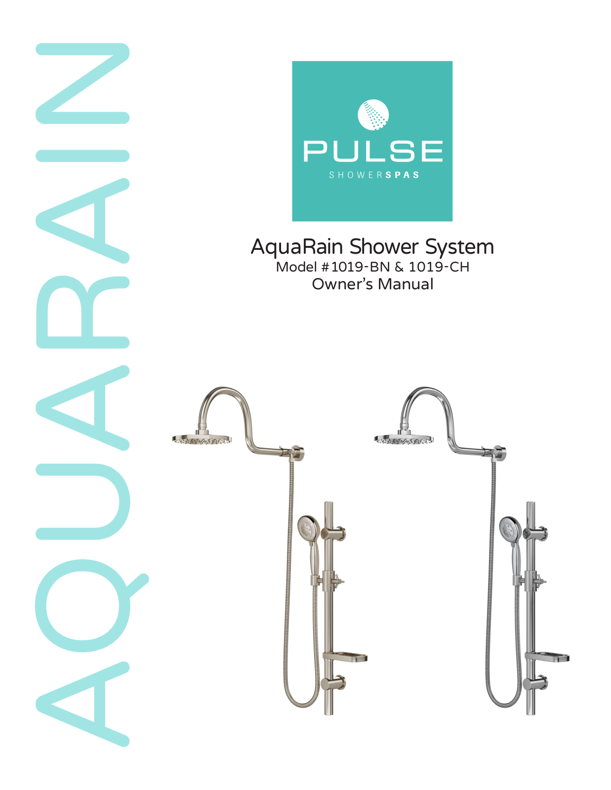 Pulse Shower Spas AquaRain Owner's Manual