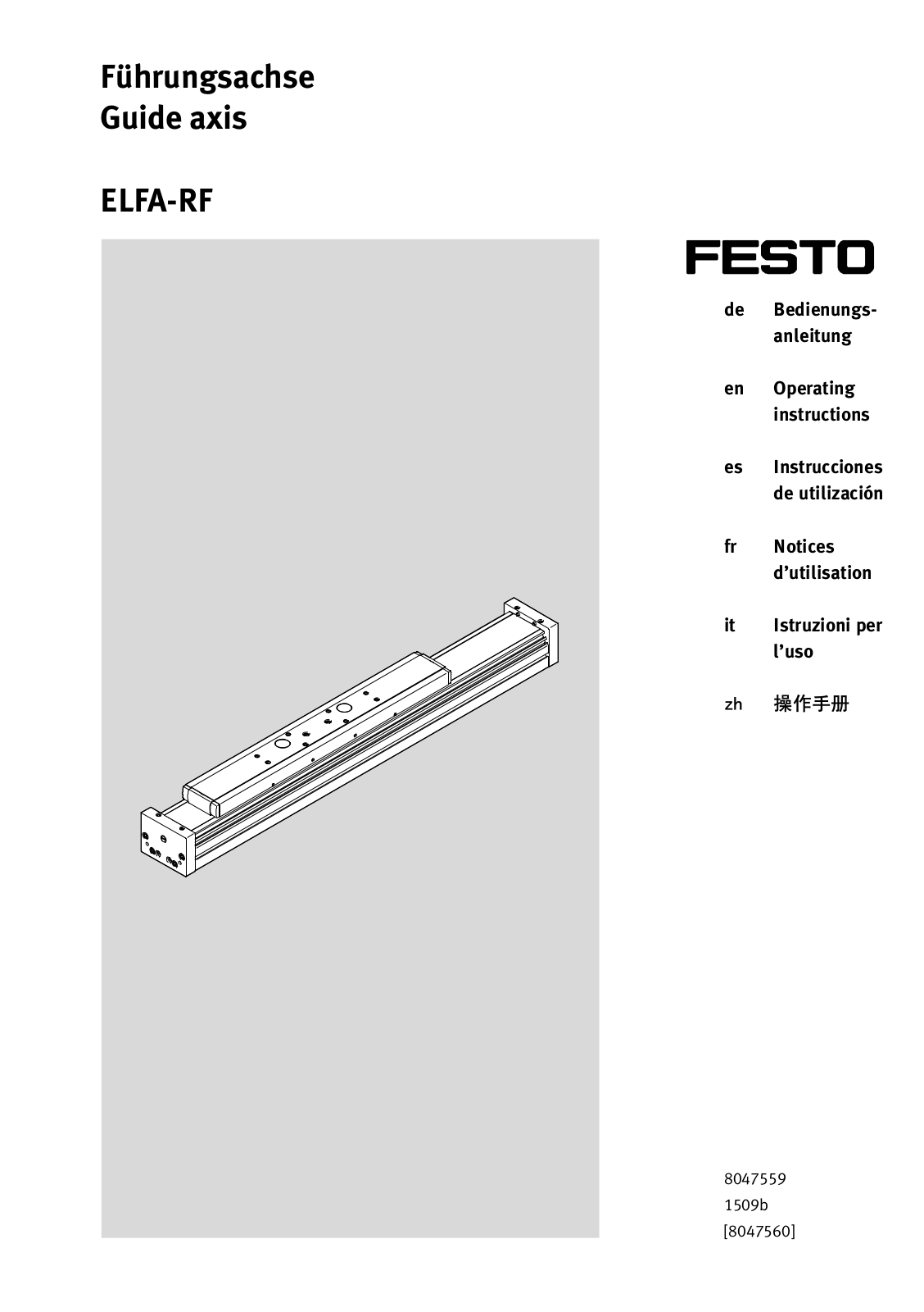 Festo ELFA-RF Operating Instructions Manual - ManualMachine.com