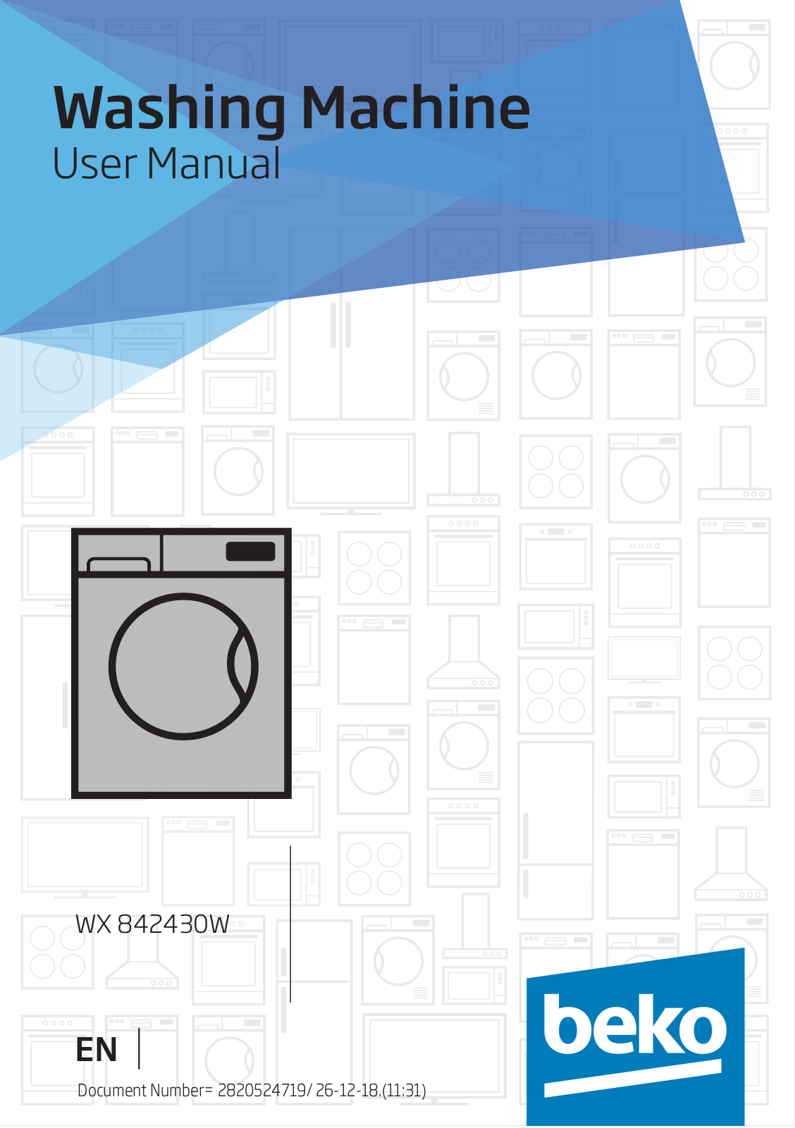 Beko WX 842430W User manual