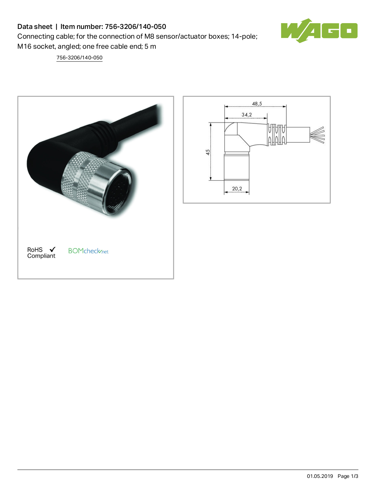 Wago 756-3206/140-050 Data Sheet