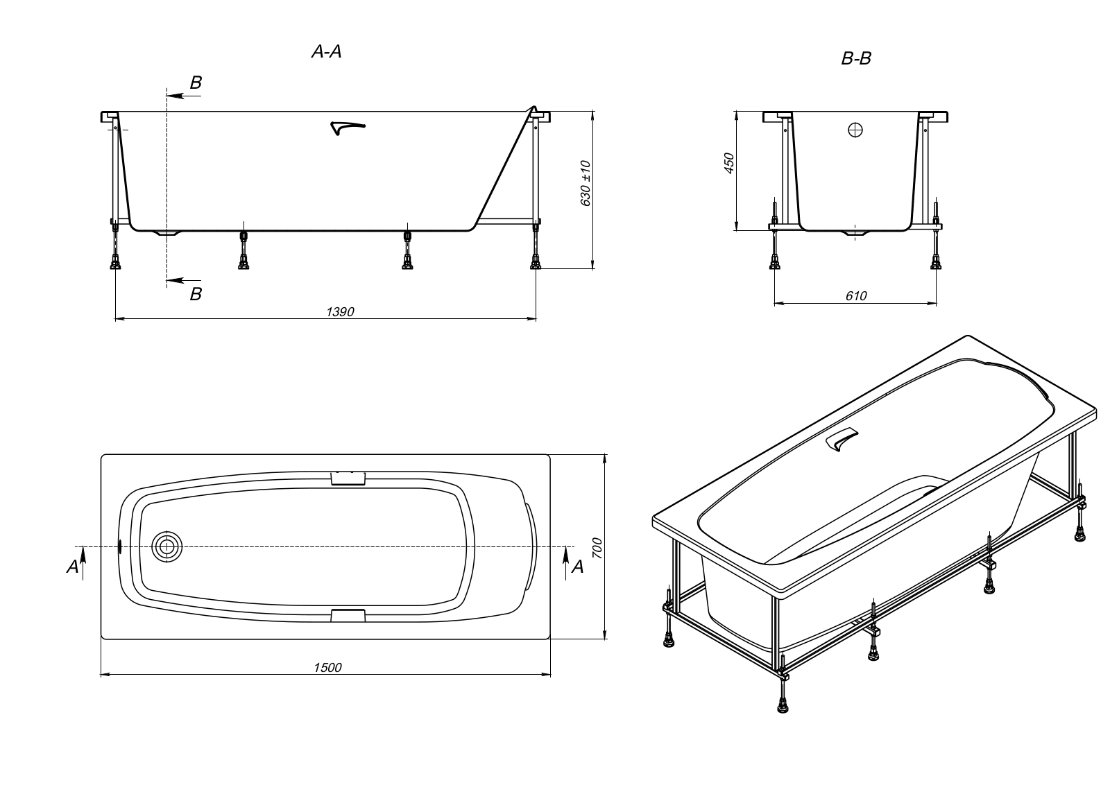 Roca ZRU9302778 Dimensions