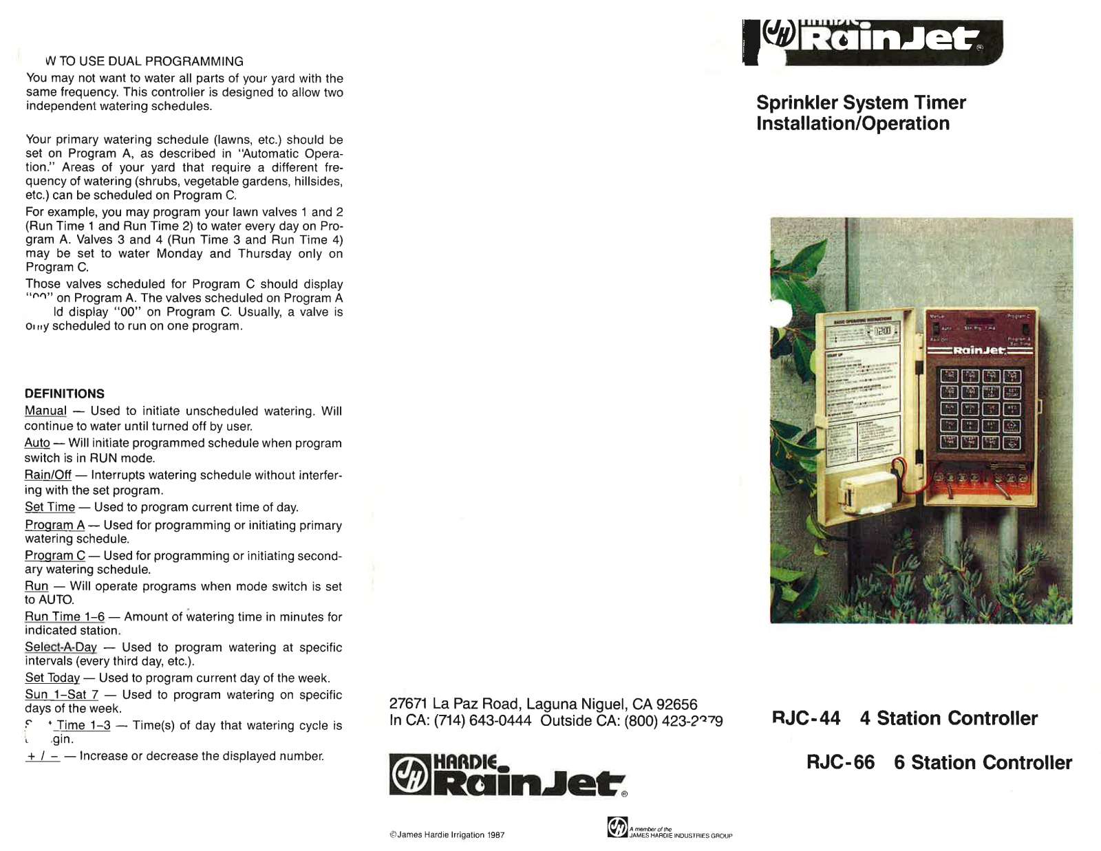 Hardie RJC-66, RJC-44 User Manual