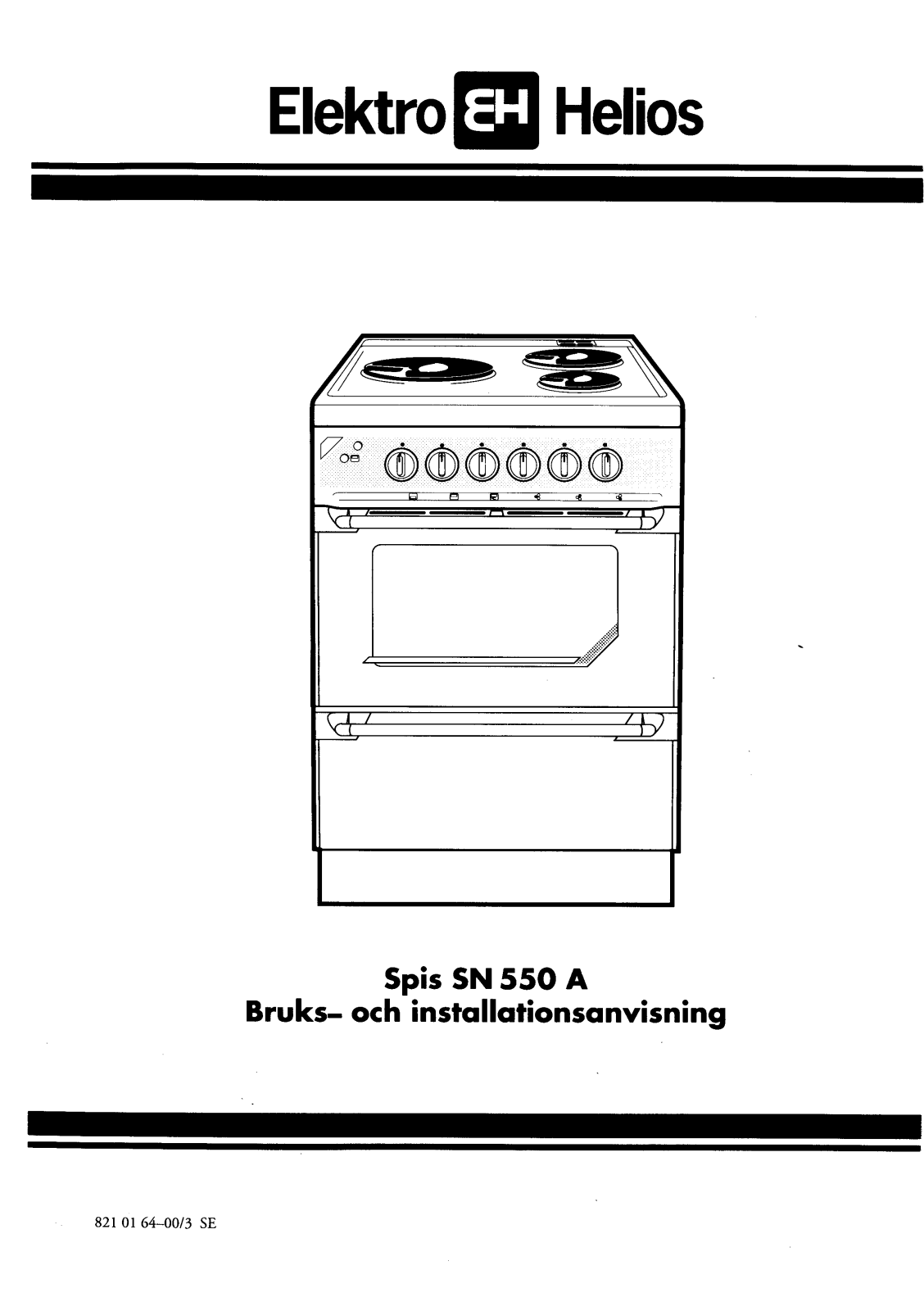 Elektro helios SN550A User Manual