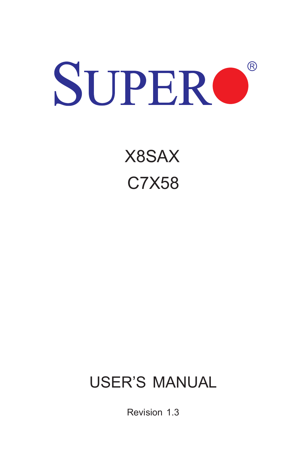 Supermicro C7X58 operation manual