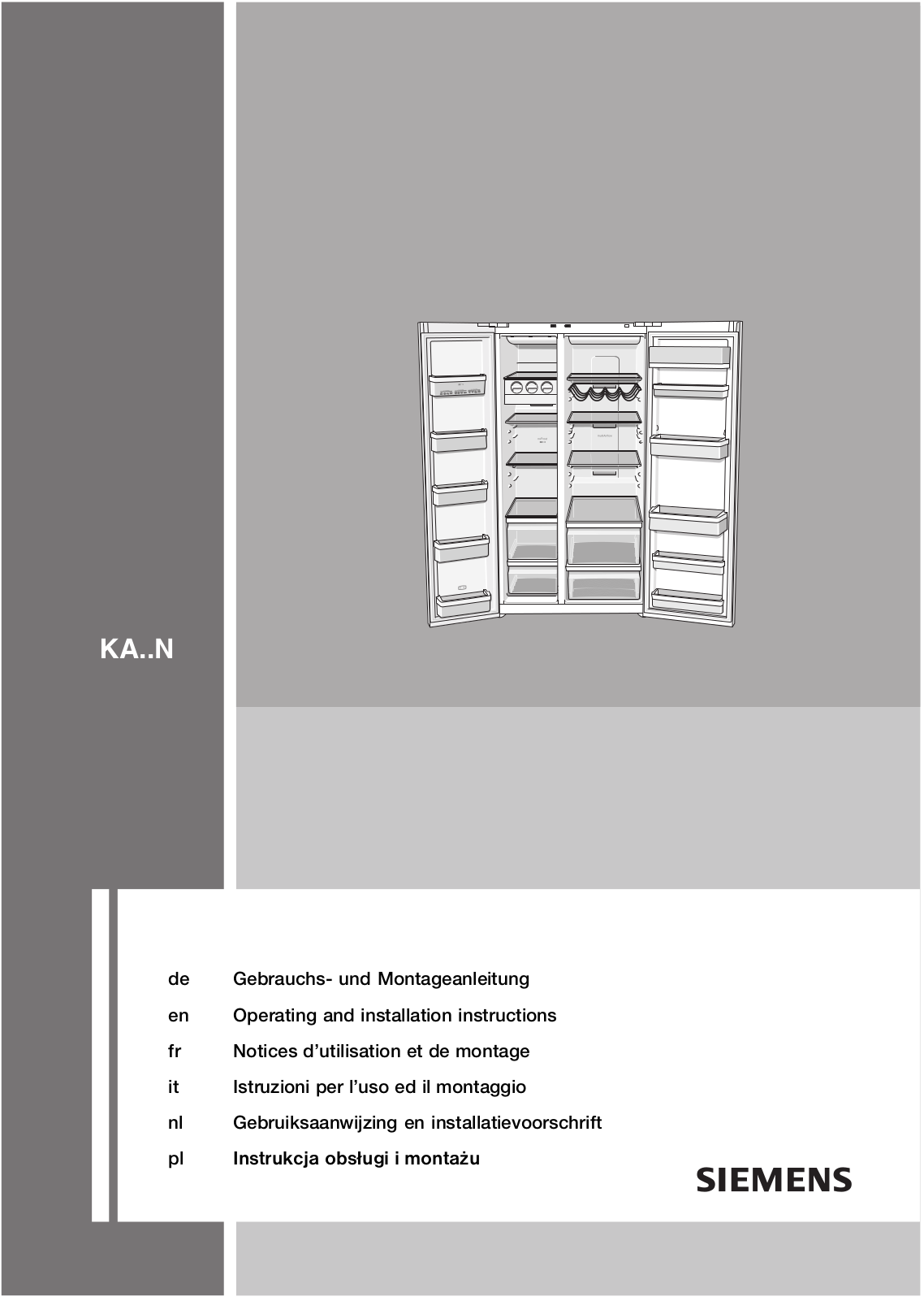 Siemens KA62NA75 User Manual