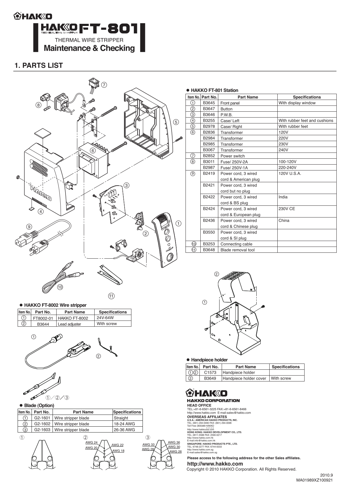 Hakko FT-801 User Manual