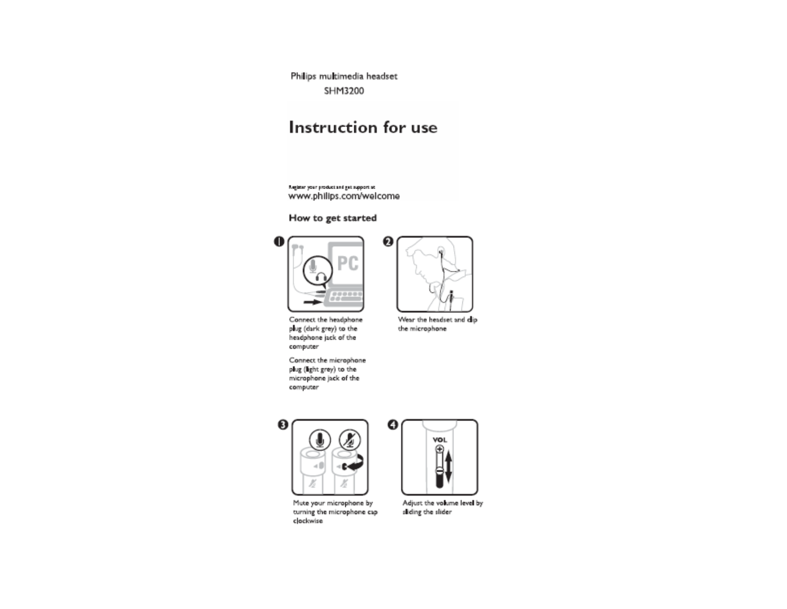 Philips SHM3200, SHM3200-27 User Manual