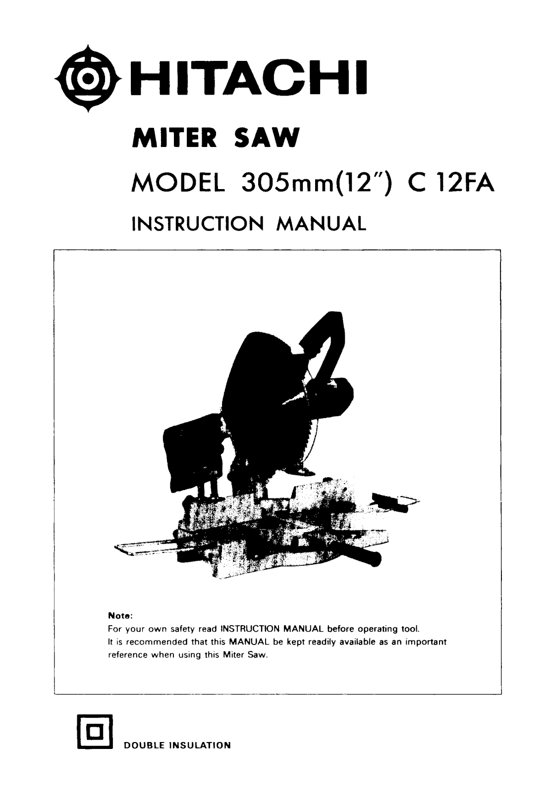 Hitachi C12FA User Manual