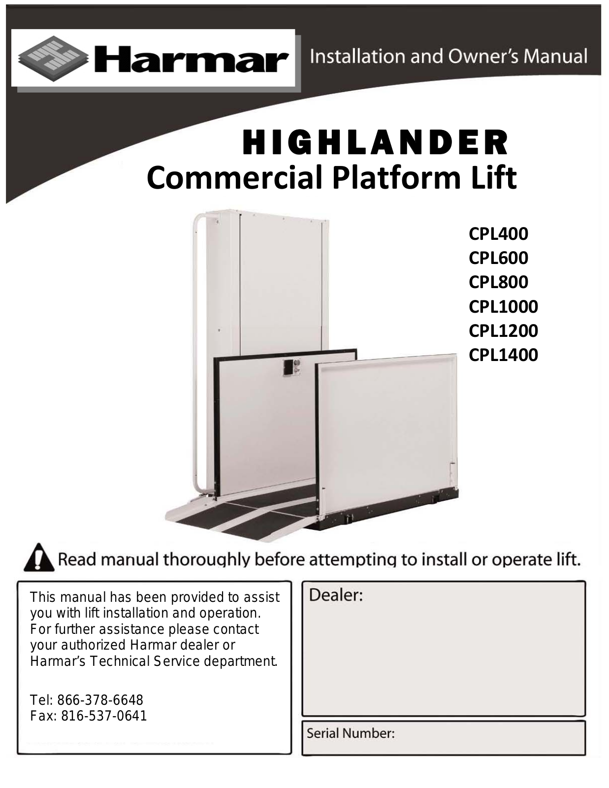 Harmar CPL1000 User Manual