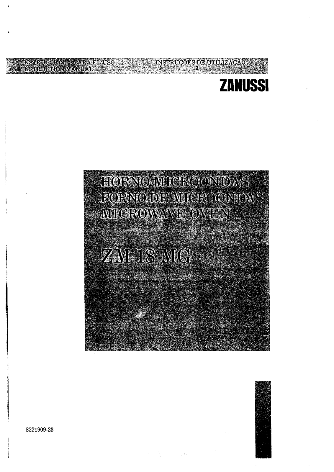 Zanussi ZM18MG User Manual