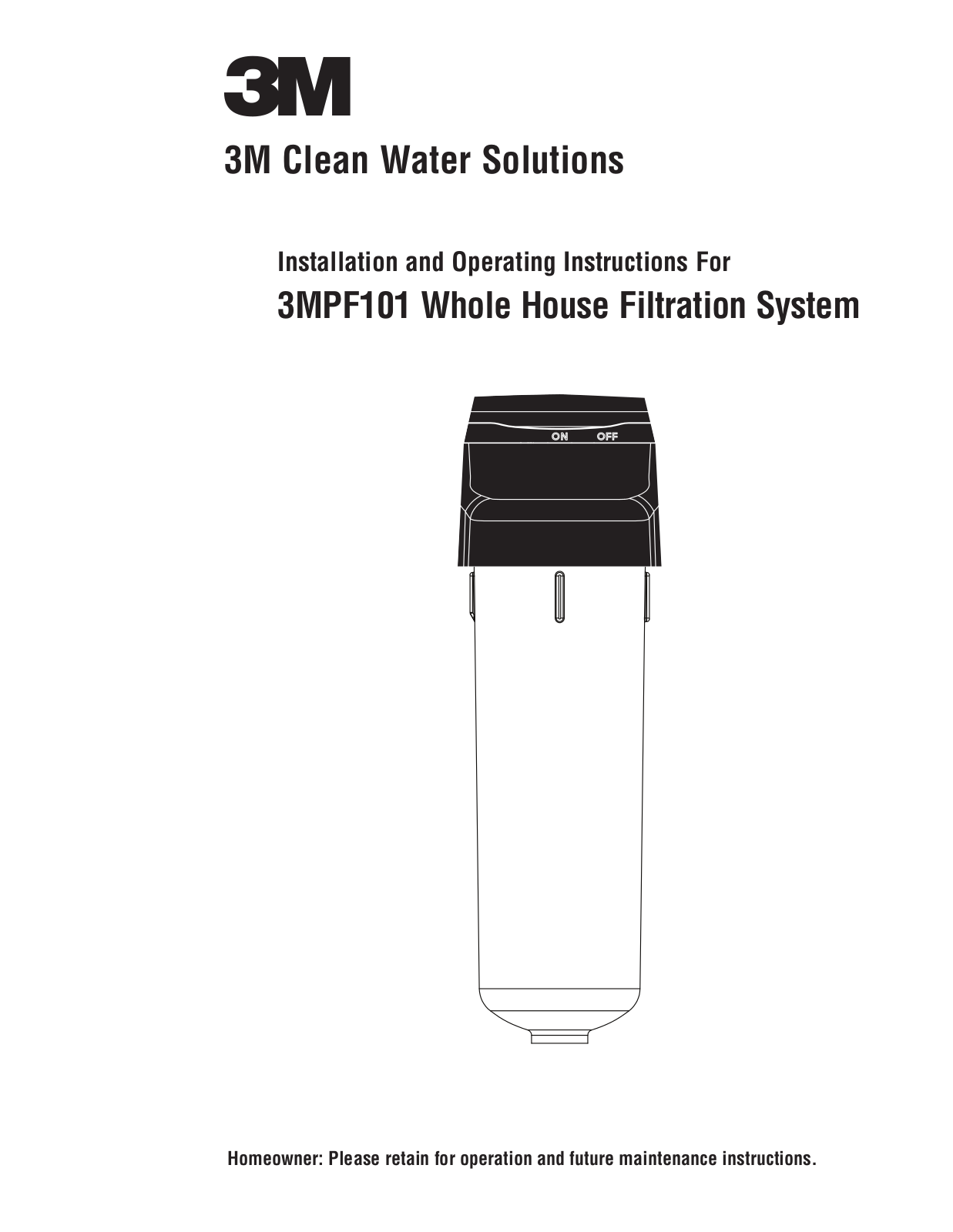 3M 3MPF101 Installation  Manual