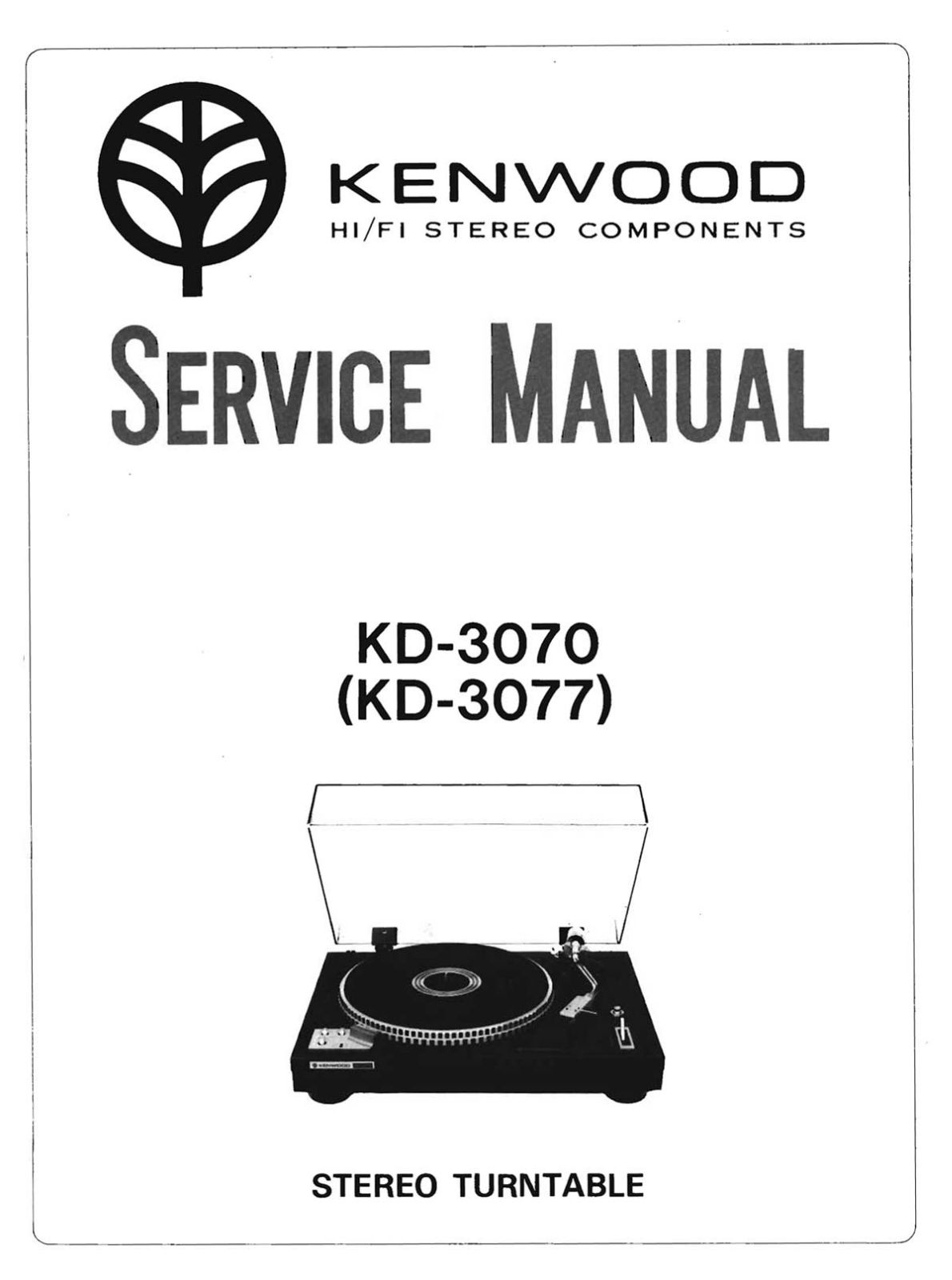 Kenwood KD-3070 Service Manual