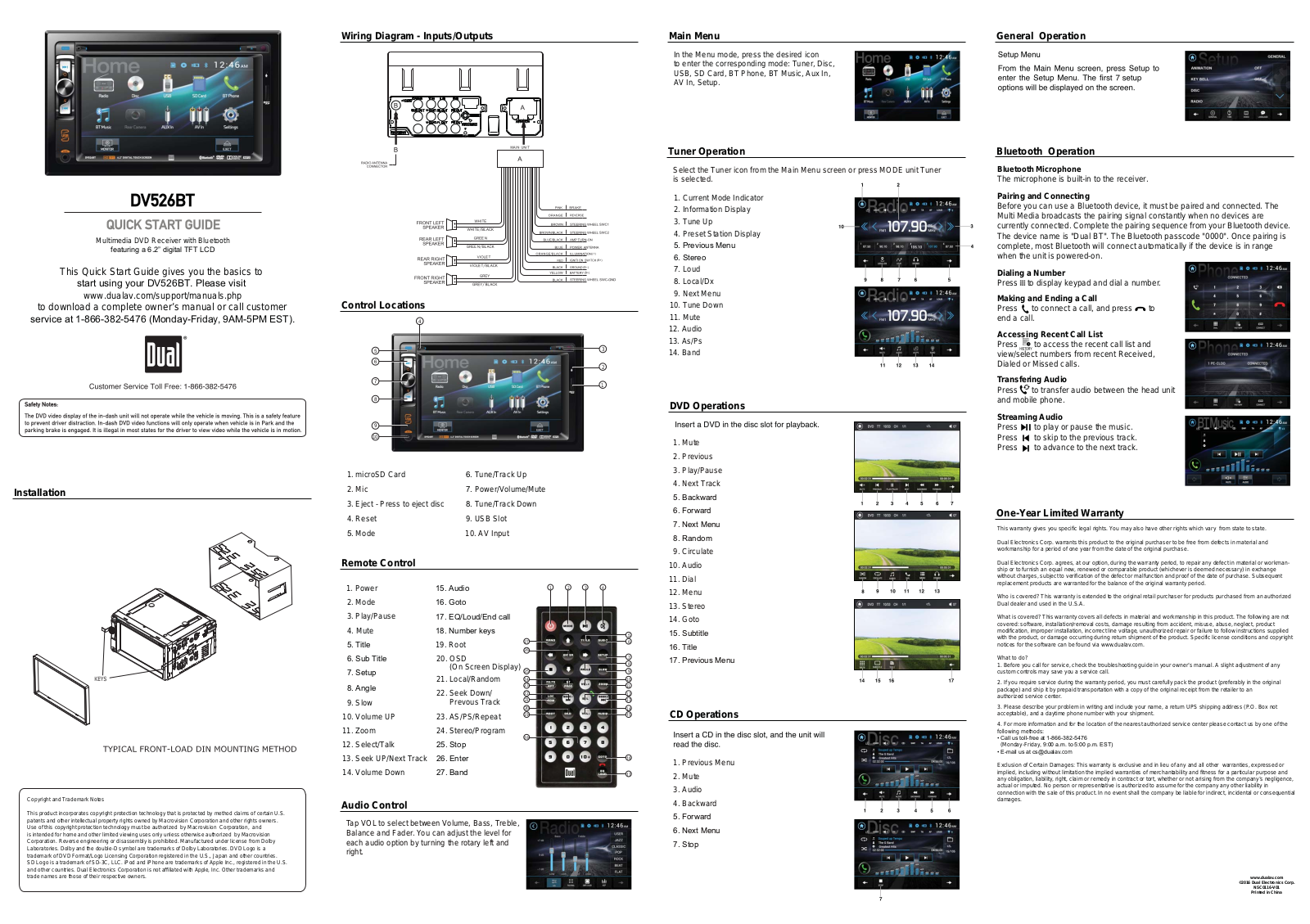 Dual DV526BT User Manual