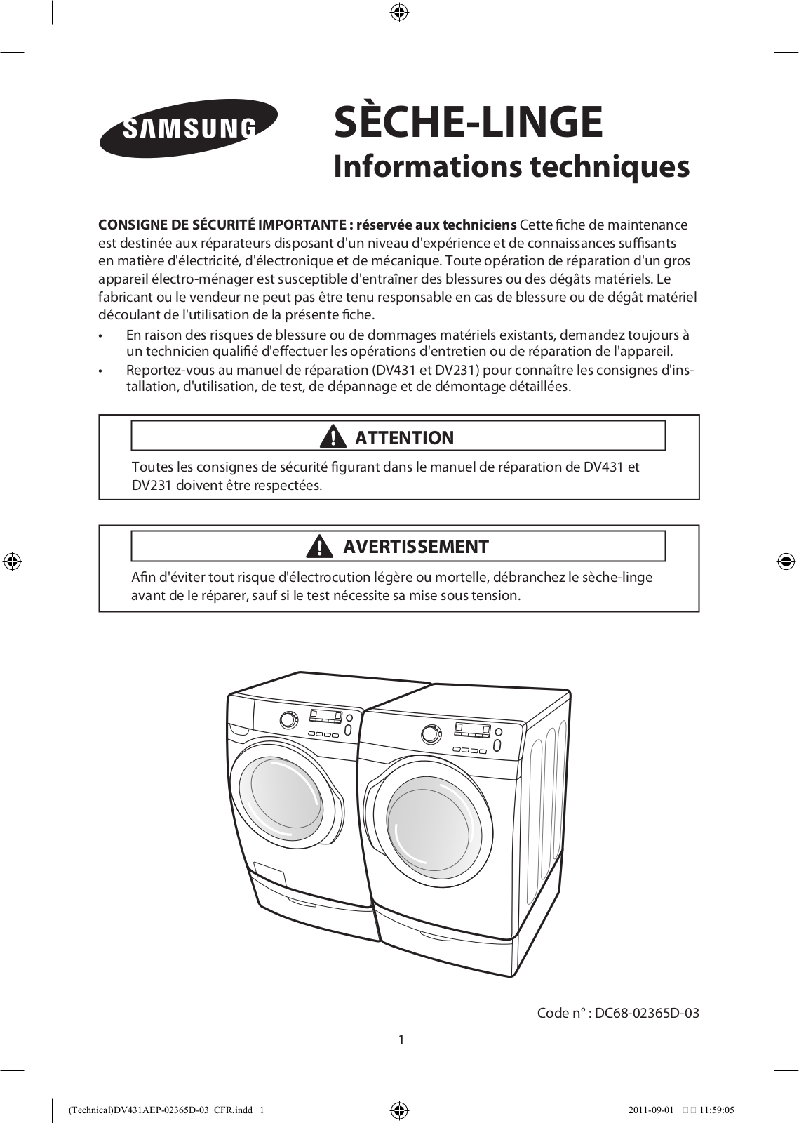 Samsung DV431AEP/XAC User Manual